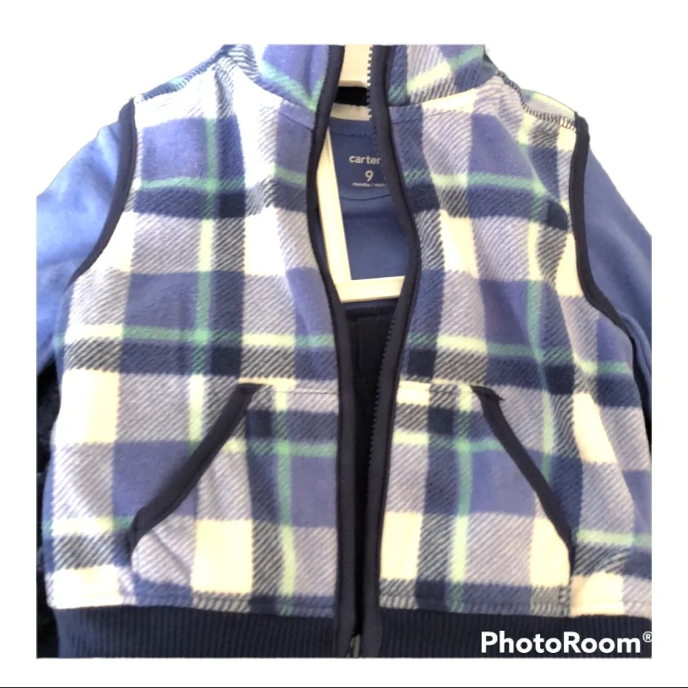 NEW!‎ Preppy Carters Winter Blue Vest Pants Combo 9m